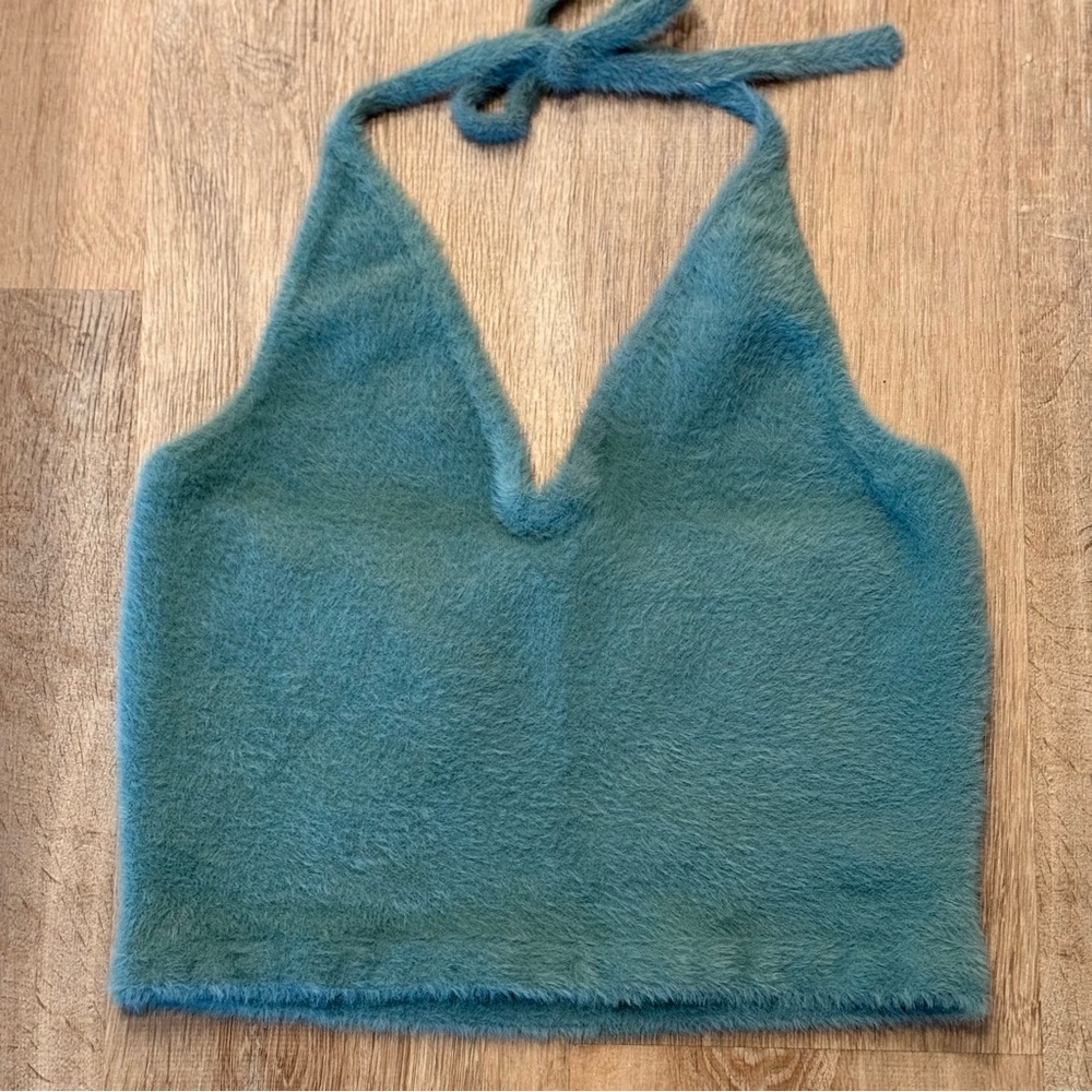 Gymshark x Whitney Simmons Collection Leaf Green Eylash Crop Halter Top Sz XXL